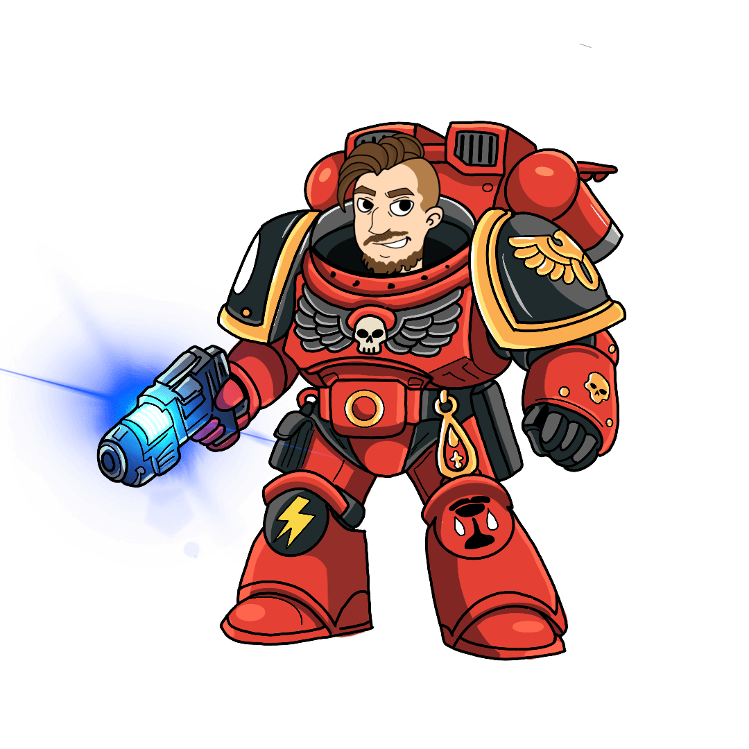 Elhinaru — self-portrait as a chibi Blood Angel