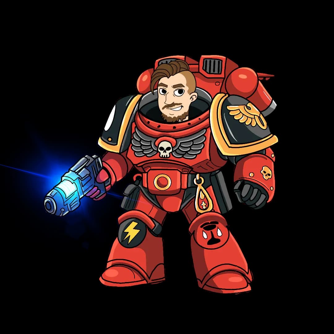 Elhinaru — self-portrait as a chibi Blood Angel